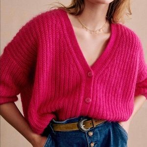 Sézane Achille Jumper in Bright Pink